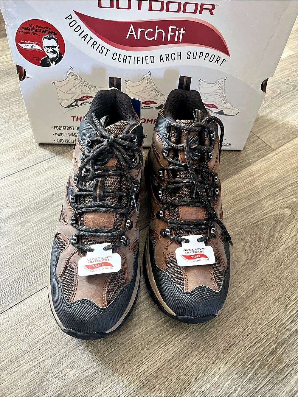 Skechers Work: Arch Fit Tarver CT Athletic Shoes Brown & Black